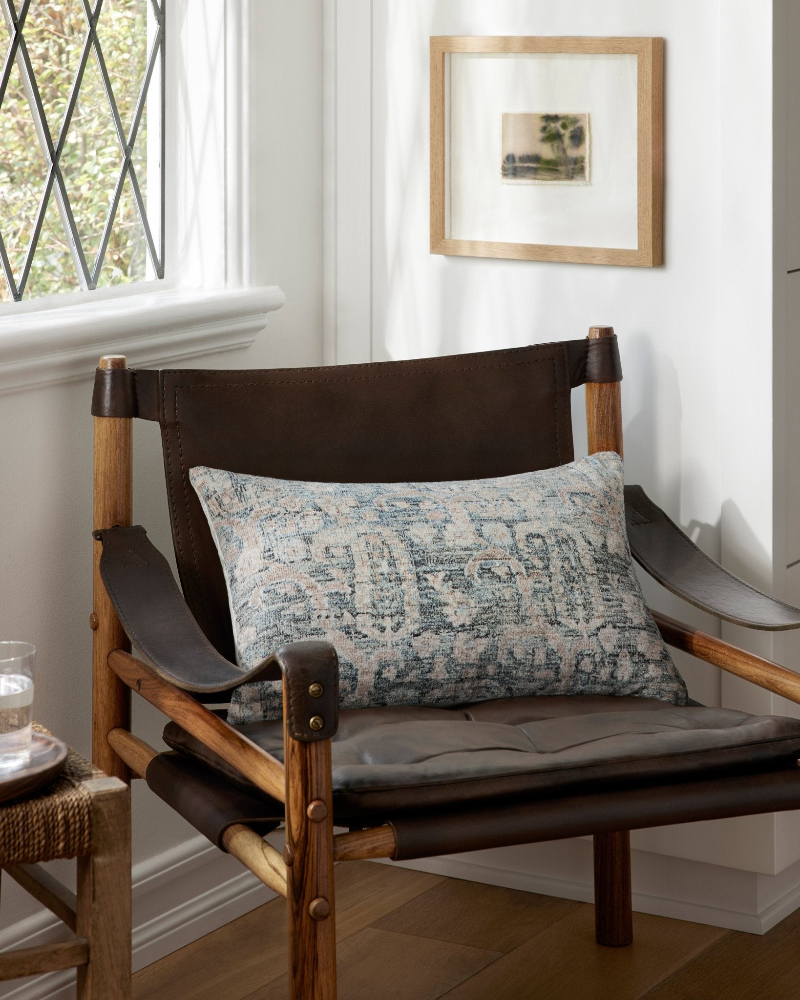 Amber Lewis x Loloi PAL0013 Ocean / Clay 13" x 21" Cover Only Pillow White Cliff Studio Throw Pillows