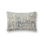 Amber Lewis x Loloi PAL0013 Ocean / Clay 13" x 21" Cover Only Pillow White Cliff Studio Throw Pillows