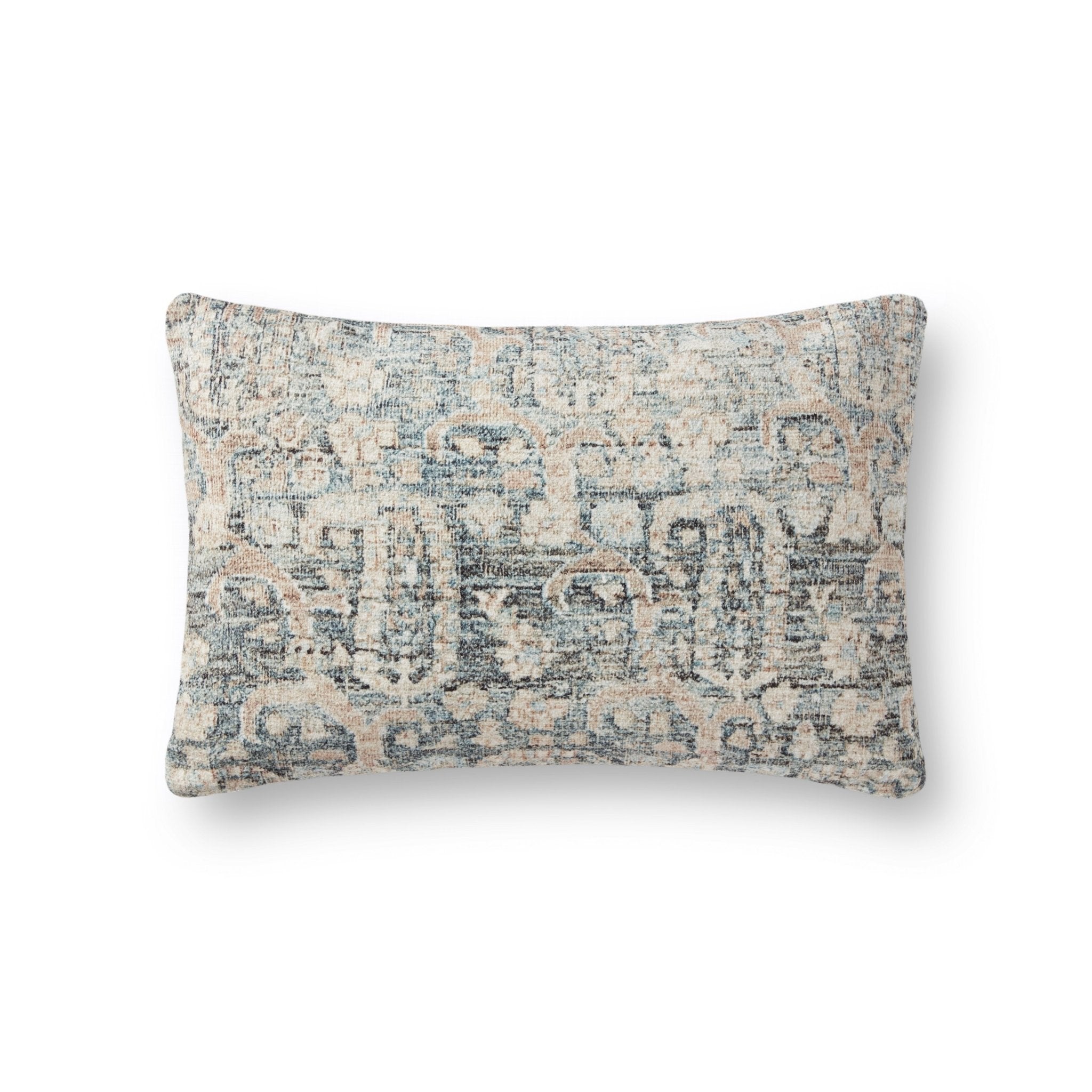Amber Lewis x Loloi PAL0013 Ocean / Clay 13" x 21" Cover Only Pillow White Cliff Studio Throw Pillows