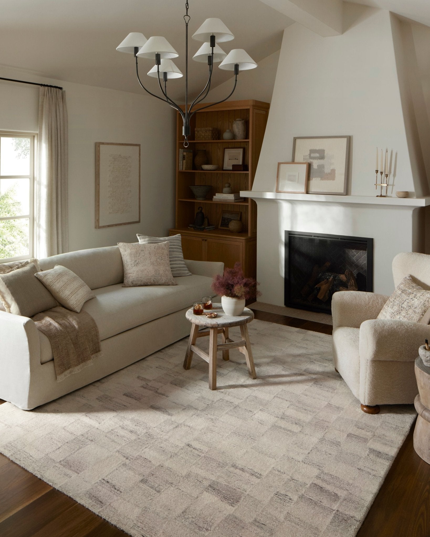 Amber Lewis x Loloi Rocky Ivory / Silver Rug
