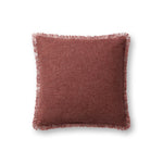 Amber Lewis x Loloi Sable PAL0033 Wine 18'' x 18'' Cover Only Pillow