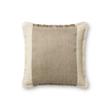 Amber Lewis x Loloi Seraphina PAL0037 Ivory / Earth 18'' x 18'' Cover Only Pillow