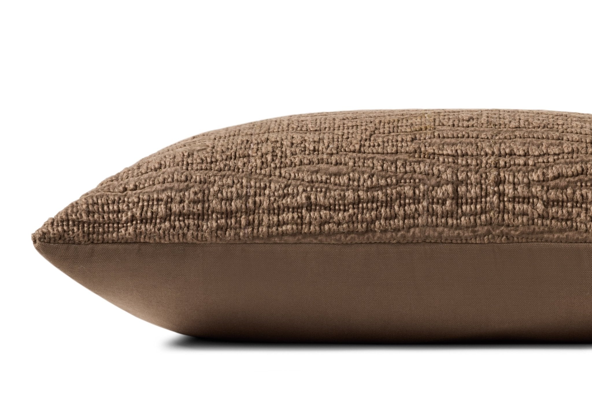 Amber Lewis x Loloi Sutro Brown 13'' x 21'' Pillow Covery Only White Cliff Studio Pillow