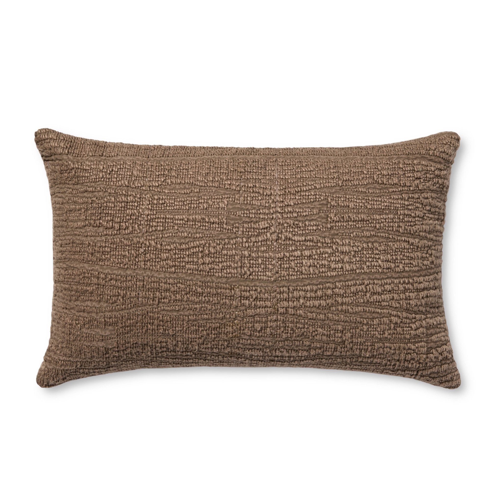 Amber Lewis x Loloi Sutro Brown 13'' x 21'' Pillow Covery Only White Cliff Studio Pillow