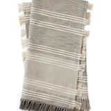 Amber Lewis x Loloi TAL0002 Grey / Ivory Throw Blanket
