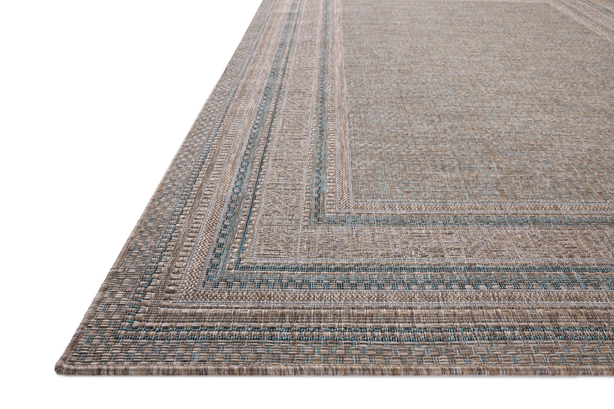 Amber Lewis x Loloi Topanga Natural / Teal Rug