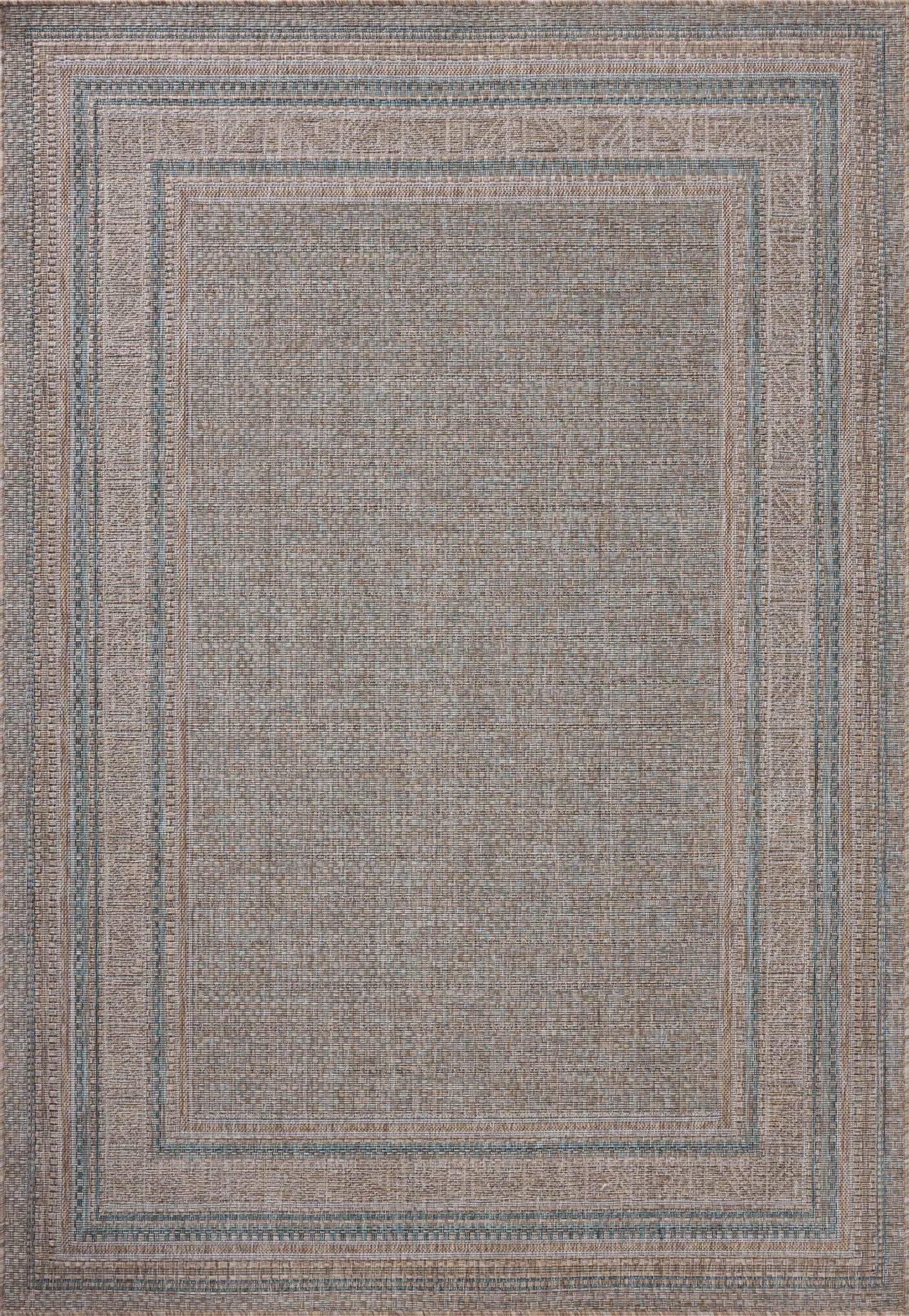 Amber Lewis x Loloi Topanga Natural / Teal Rug