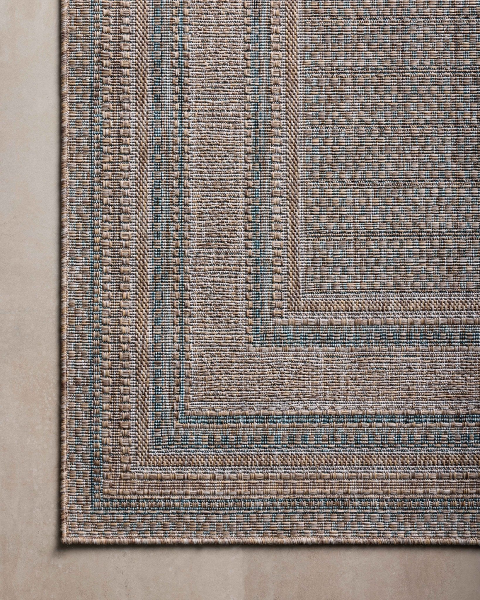 Amber Lewis x Loloi Topanga Natural / Teal Rug