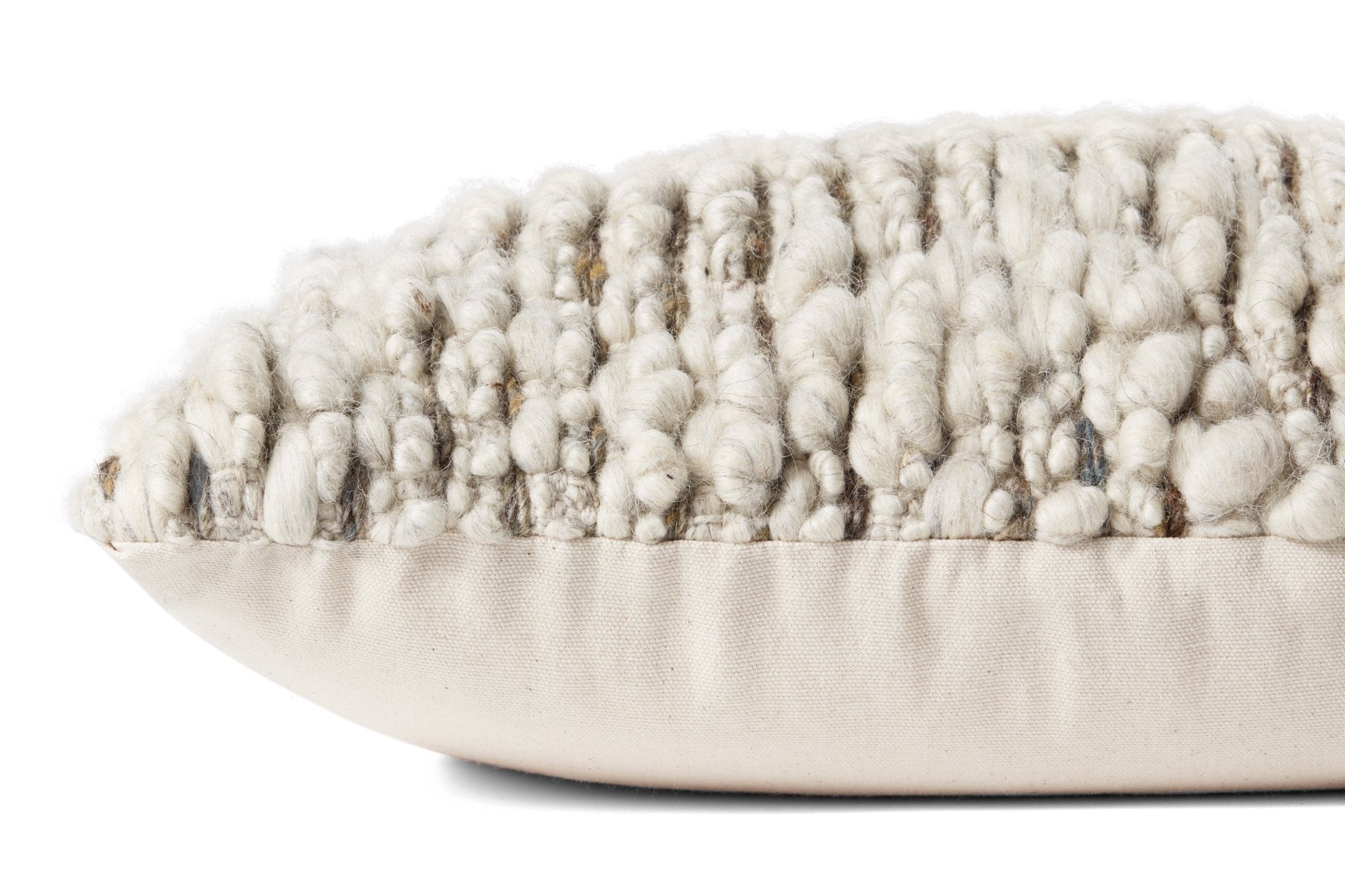 Amber Lewis x Loloi Vivienne Dove / Smoke 13'' x 21'' Cover w/Down Pillow White Cliff Studio Pillow