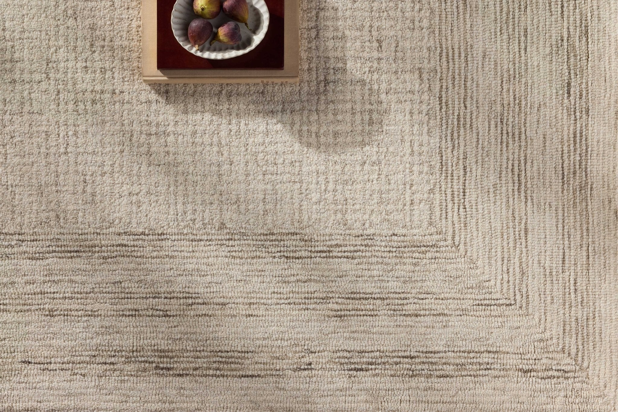 Amber Lewis x Loloi Windsor Ivory / Stone 18" x 18" Sample Rug White Cliff Studio Sample Rug