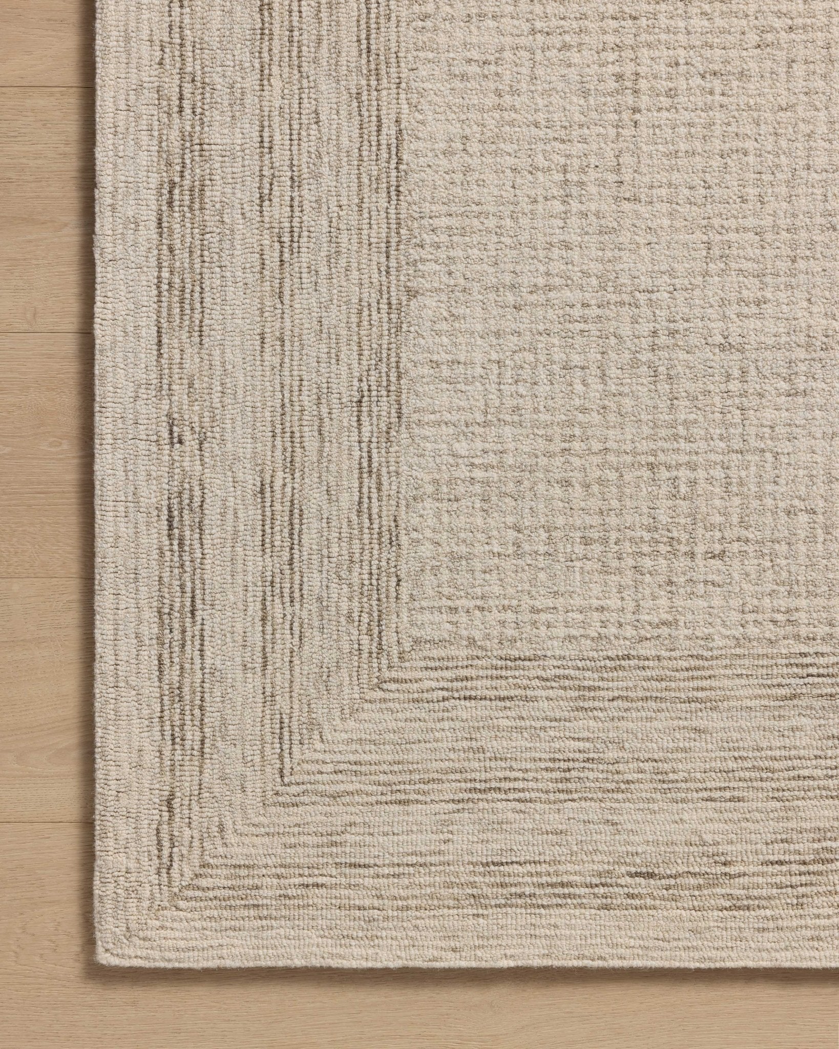 Amber Lewis x Loloi Windsor Ivory / Stone 18" x 18" Sample Rug White Cliff Studio Sample Rug
