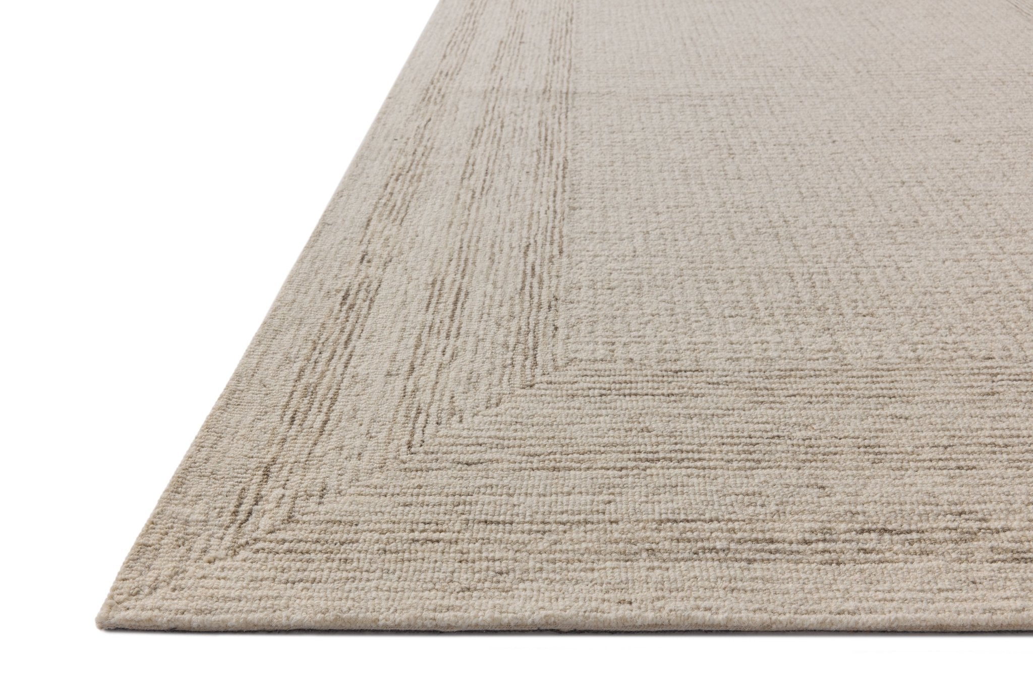 Amber Lewis x Loloi Windsor Ivory / Stone 18" x 18" Sample Rug White Cliff Studio Sample Rug