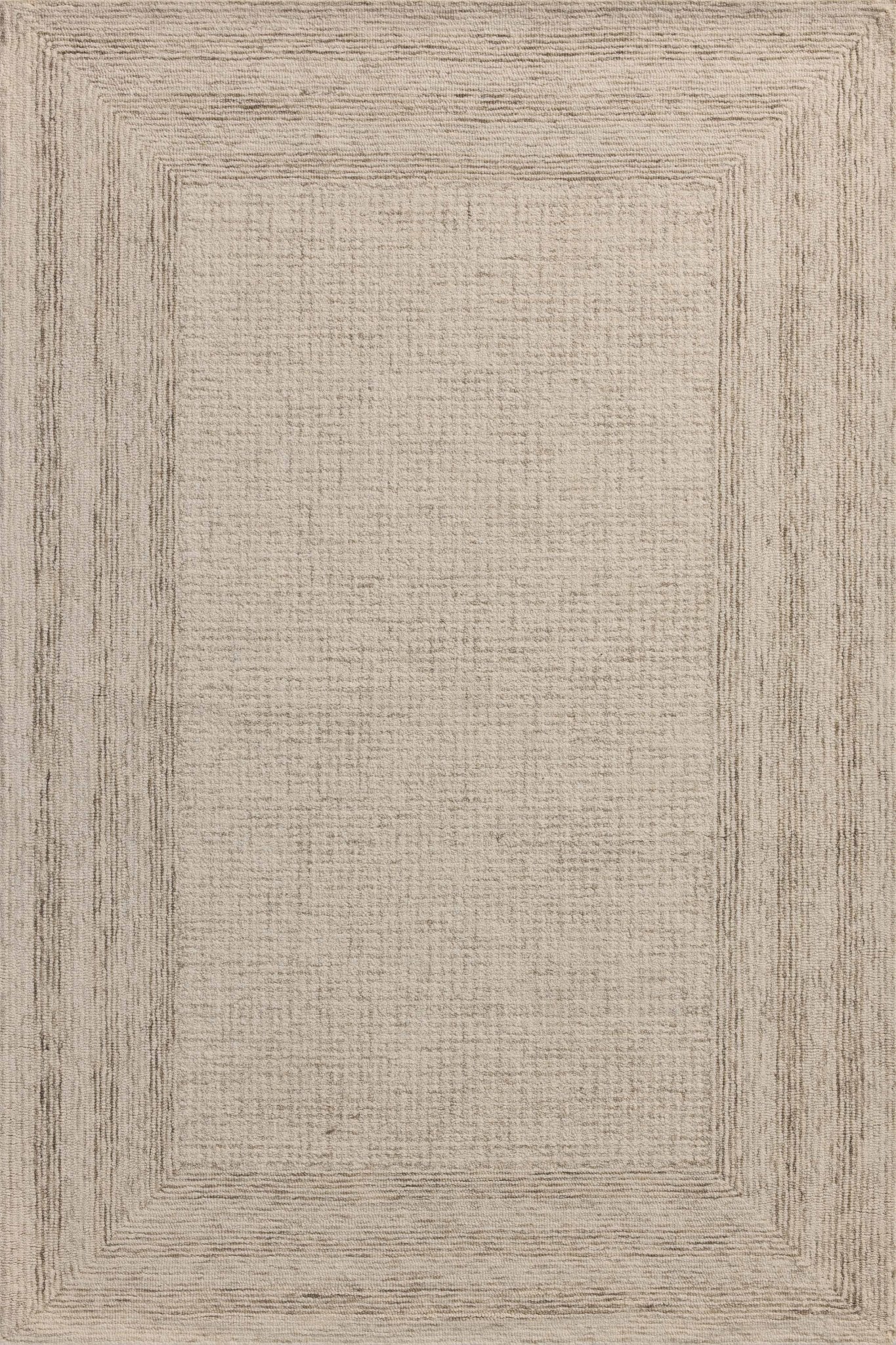 Amber Lewis x Loloi Windsor Ivory / Stone 18" x 18" Sample Rug White Cliff Studio Sample Rug