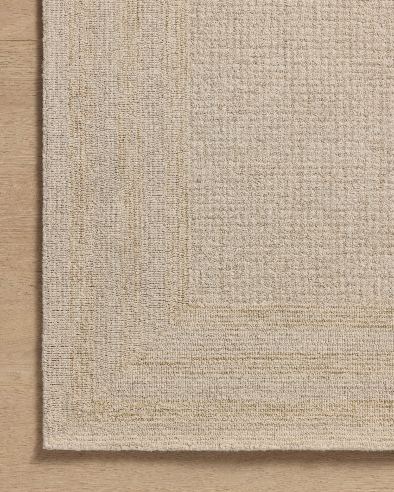 Amber Lewis x Loloi Windsor Ivory / Wheat 18" x 18" Sample Rug White Cliff Studio Sample Rug