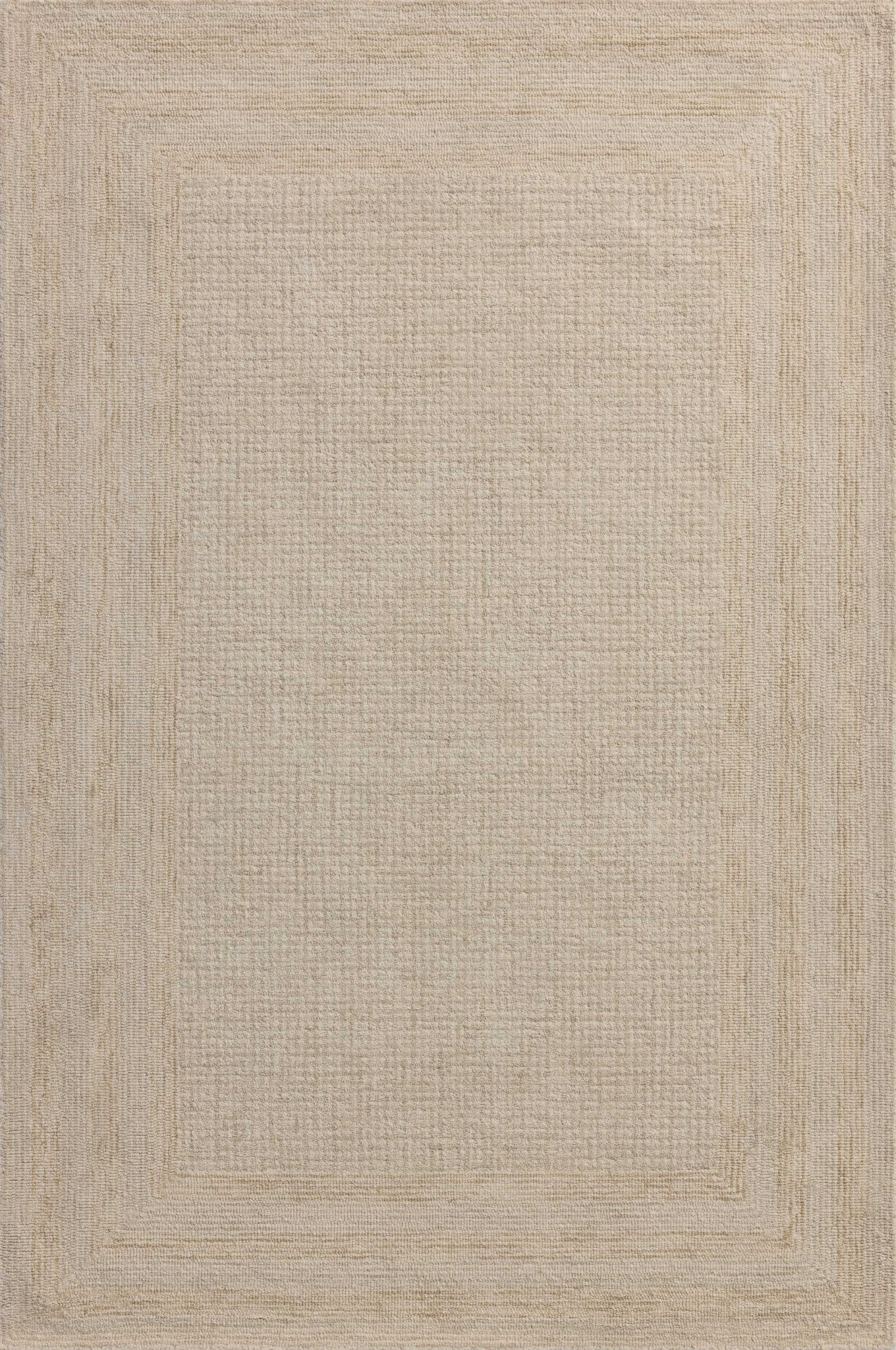 Amber Lewis x Loloi Windsor Ivory / Wheat 18" x 18" Sample Rug White Cliff Studio Sample Rug
