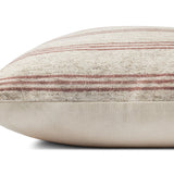 Amber Lewis x Loloi Zephyr PAL0040 Natural / Wine 22'' x 22'' Cover Only Pillow White Cliff Studio Pillow