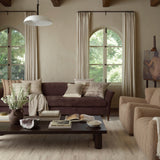 Amber Lewis x Loloi Zephyr PAL0040 Natural / Wine 22'' x 22'' Cover Only Pillow White Cliff Studio Pillow