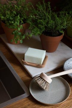 Andre Jardin Solid Dish Washing Soap - Sage Basil White Cliff Studio Soaps and Cleaning