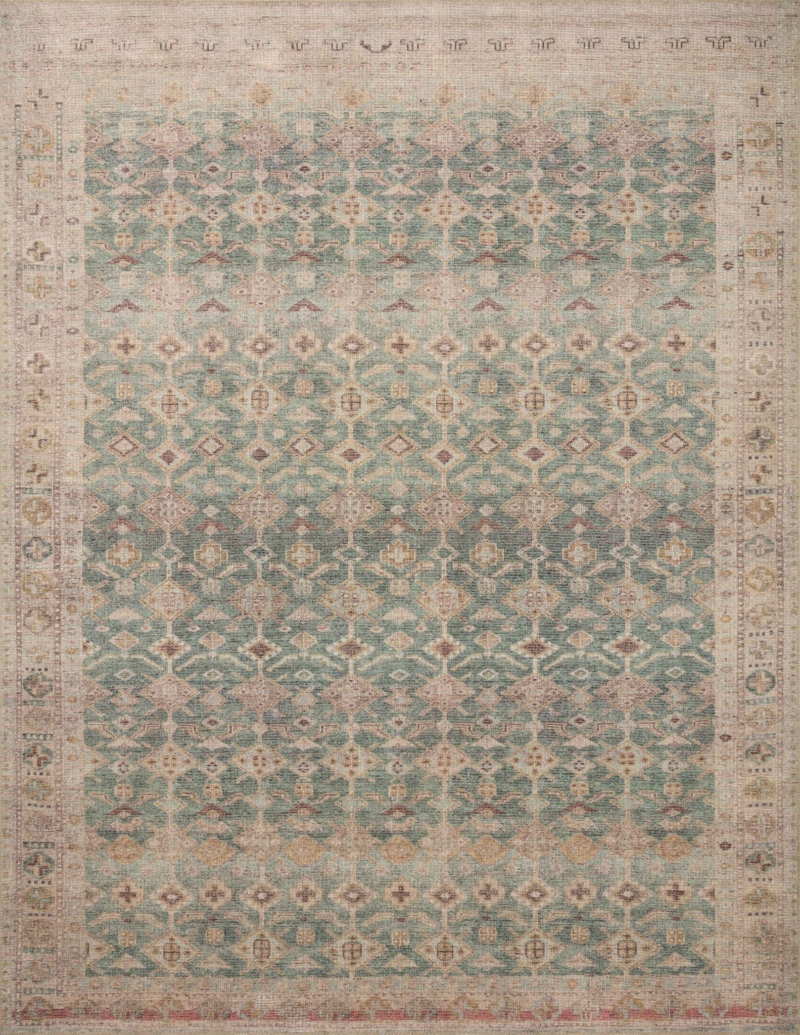 Angela Rose x Loloi Aubrey Aqua / Sand Rug