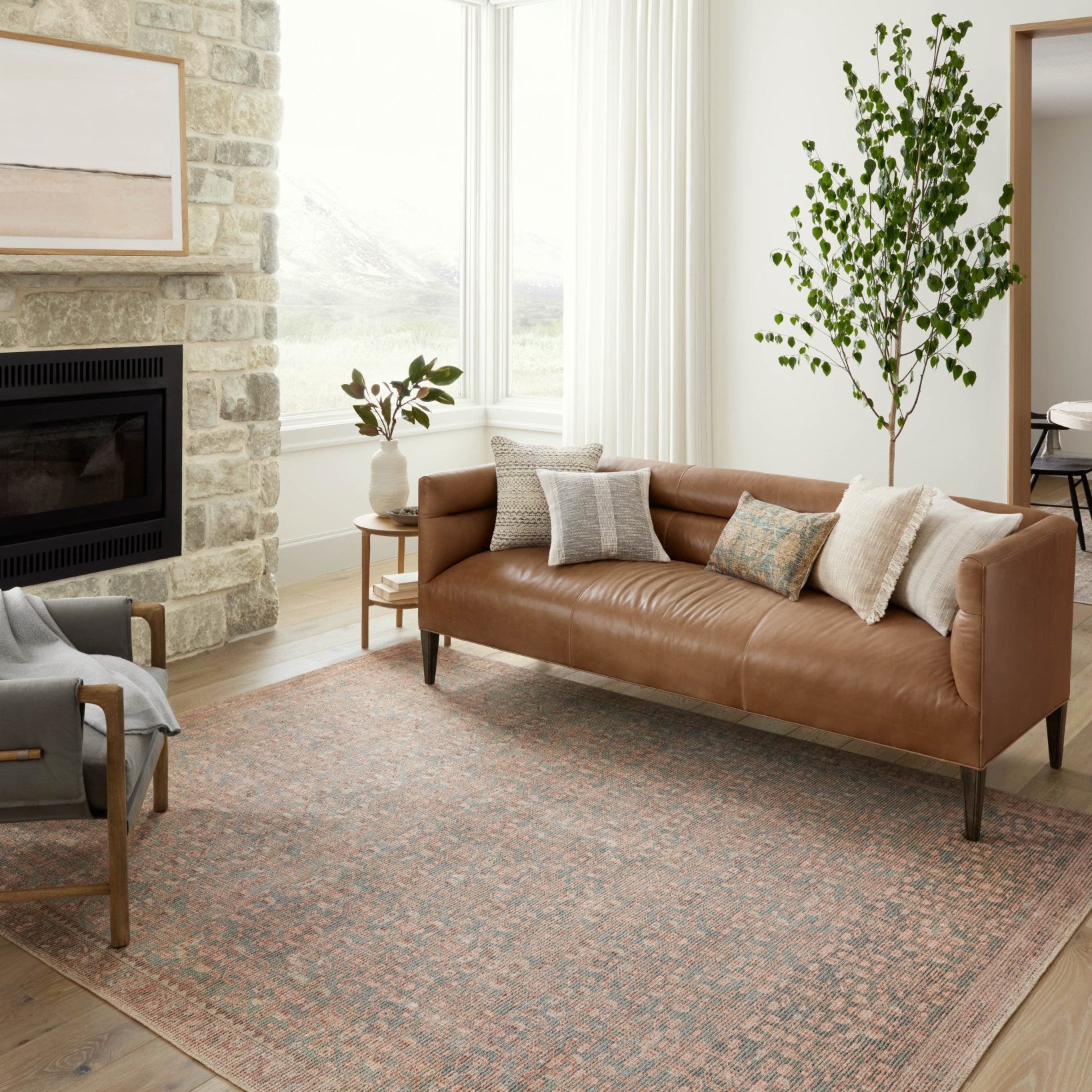 Angela Rose x Loloi Aubrey Blue / Terracotta Rug
