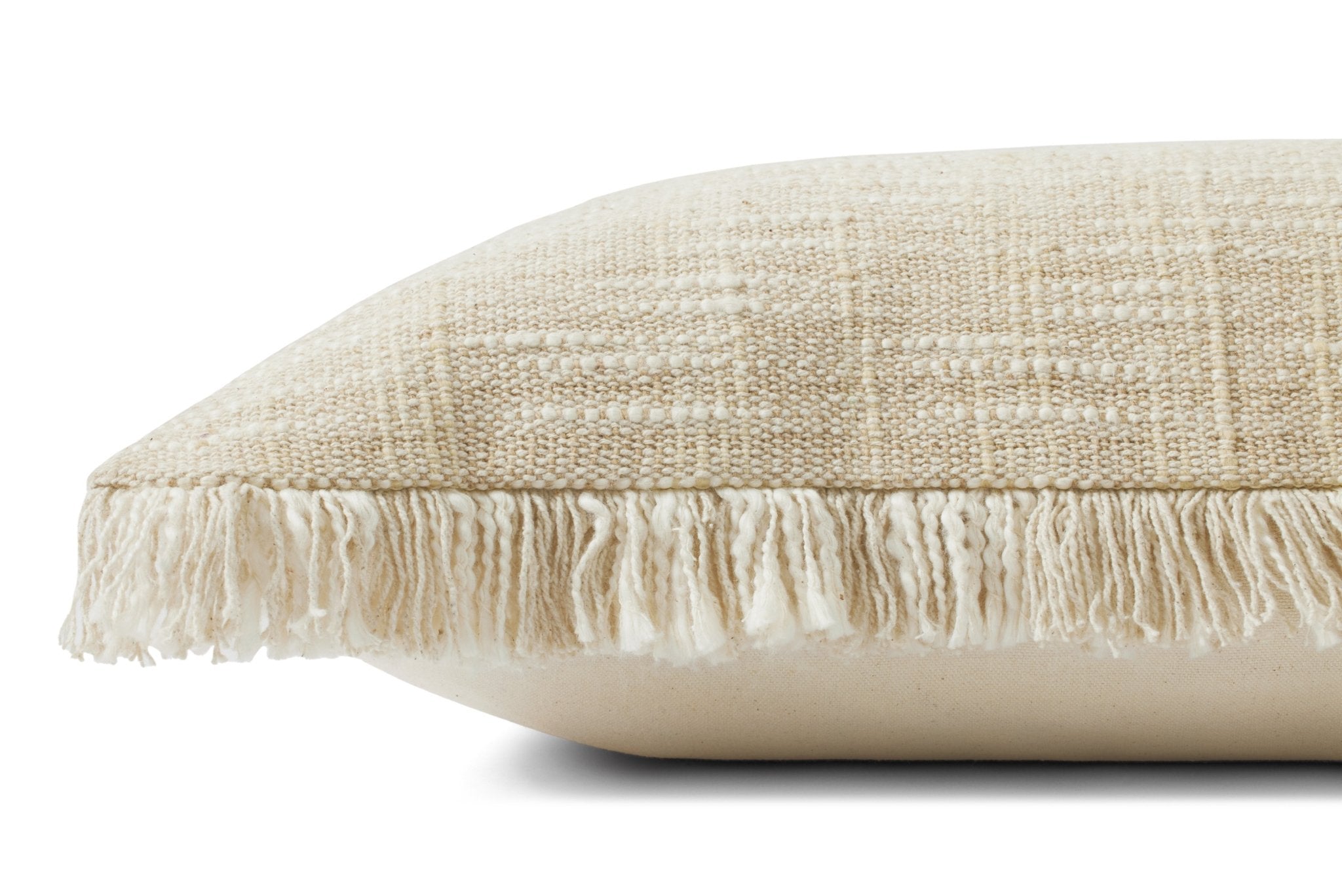 Angela Rose x Loloi Bella Sand / Natural 18'' x 18'' Cover w/Poly Pillow
