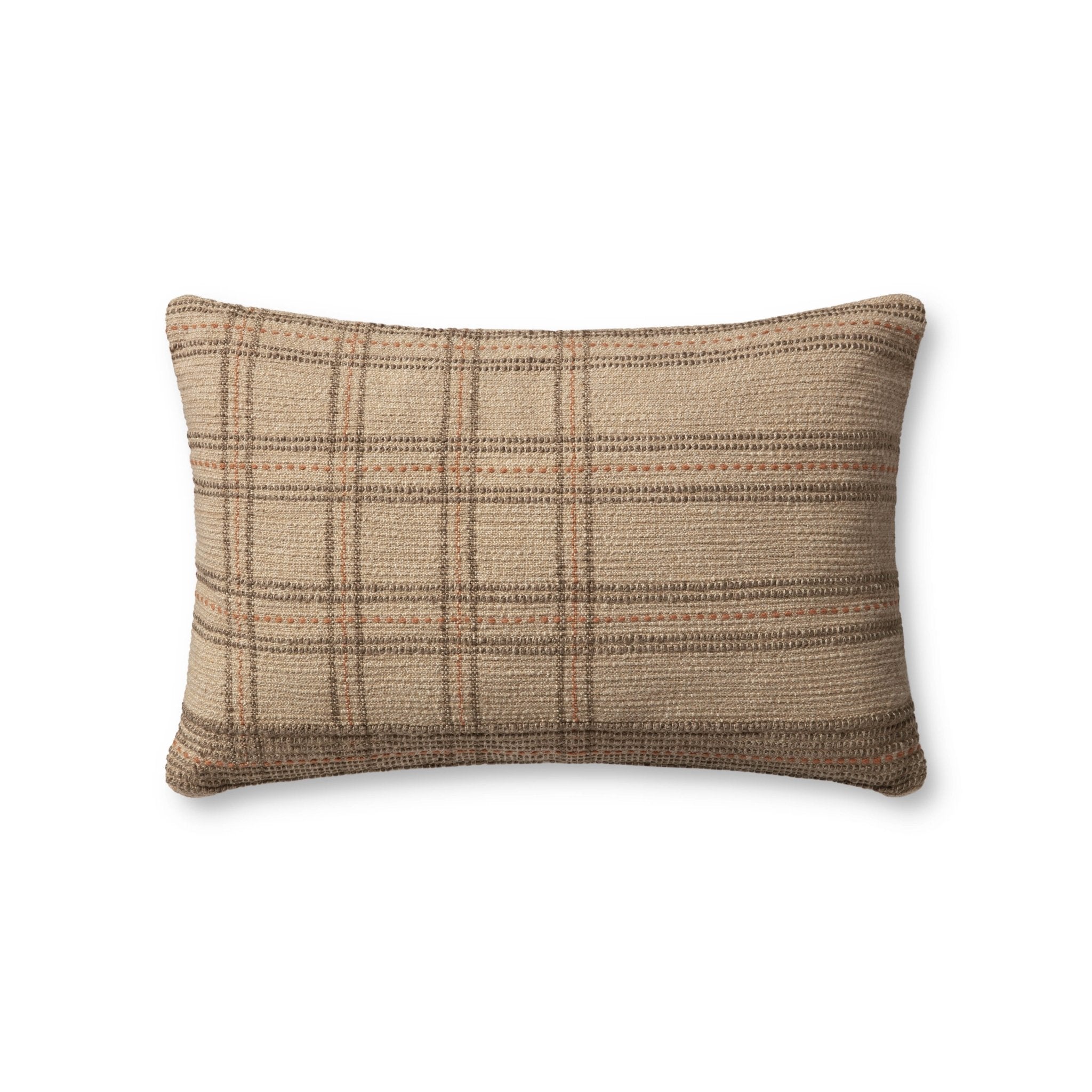 Angela Rose x Loloi Calista PAR0018 Tan / Terracotta 16'' x 26'' Cover w/Poly Pillow