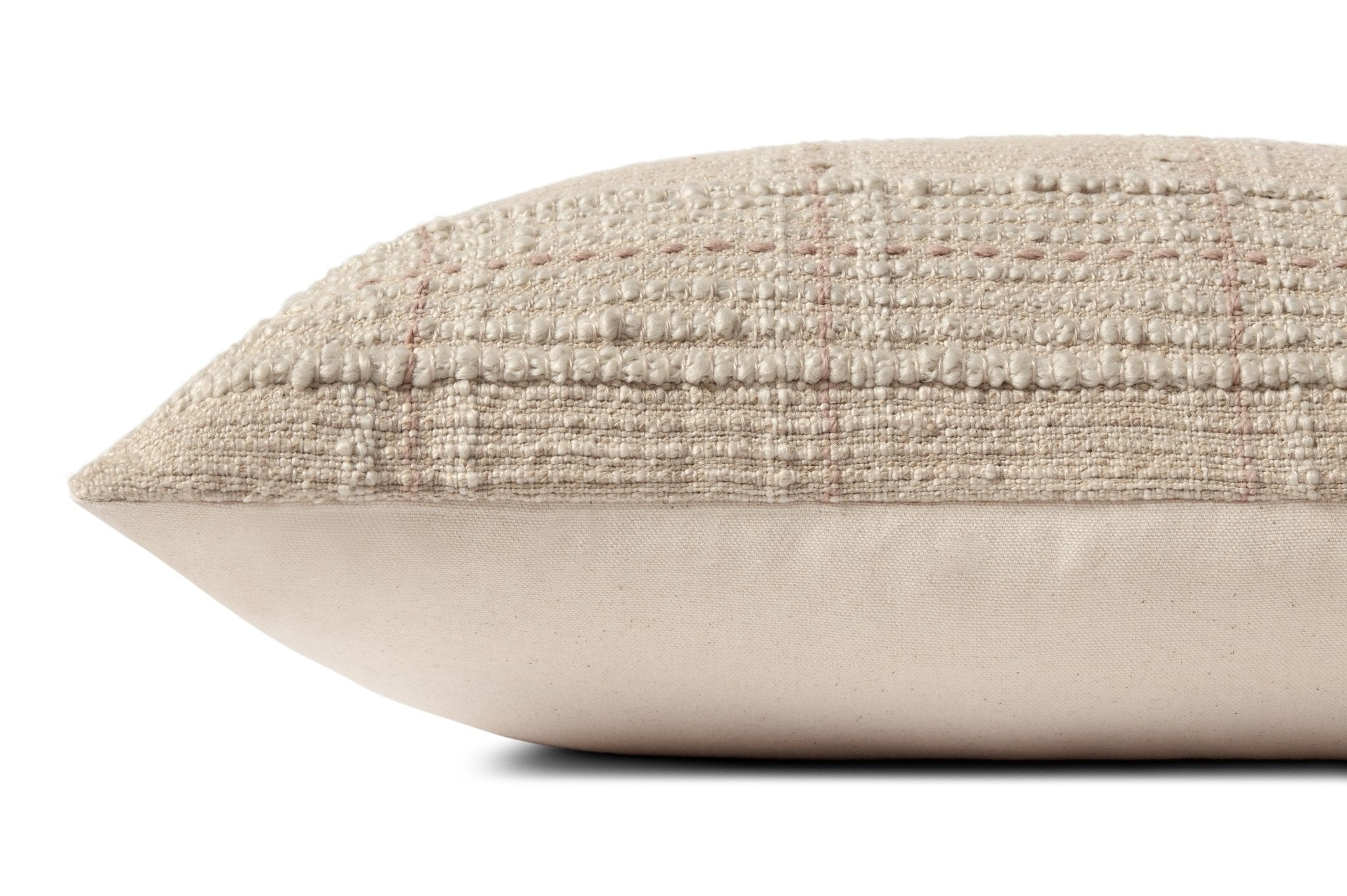 Angela Rose x Loloi Calista PAR0019 Ivory / Blush 13'' x 35'' Cover w/Poly Pillow