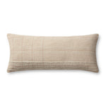Angela Rose x Loloi Calista PAR0019 Ivory / Blush 13'' x 35'' Cover w/Poly Pillow White Cliff Studio Solid Pillows