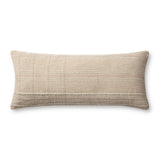 Angela Rose x Loloi Calista PAR0019 Ivory / Blush 13'' x 35'' Cover w/Poly Pillow White Cliff Studio Solid Pillows