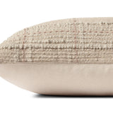 Angela Rose x Loloi Calista PAR0019 Ivory / Blush 13'' x 35'' Cover w/Poly Pillow White Cliff Studio Solid Pillows