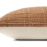 Angela Rose x Loloi Calista PAR0019 Terracotta 16'' x 26'' Cover w/Poly Pillow White Cliff Studio Solid Pillows