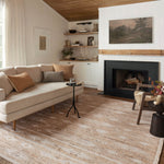 Angela Rose x Loloi Celina PAR0015 Ivory / Wheat 18'' x 18'' Cover w/Down Pillow White Cliff Studio Throw Pillows