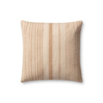 Angela Rose x Loloi Celina PAR0015 Ivory / Wheat 18'' x 18'' Cover w/Down Pillow White Cliff Studio Throw Pillows