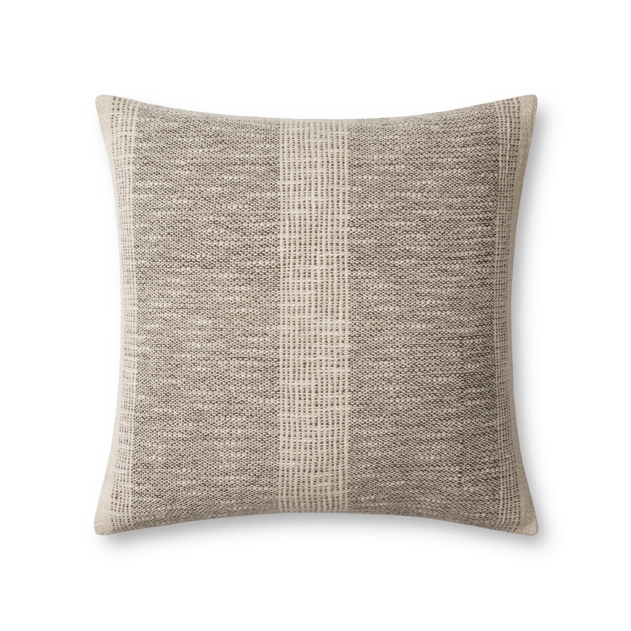 Angela Rose x Loloi Dusk Charcoal / Ivory 18'' x 18'' Cover w/Poly Pillow White Cliff Studio Patterned Pillows