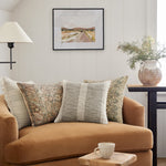 Angela Rose x Loloi Dusk Charcoal / Ivory 18'' x 18'' Cover w/Poly Pillow White Cliff Studio Patterned Pillows