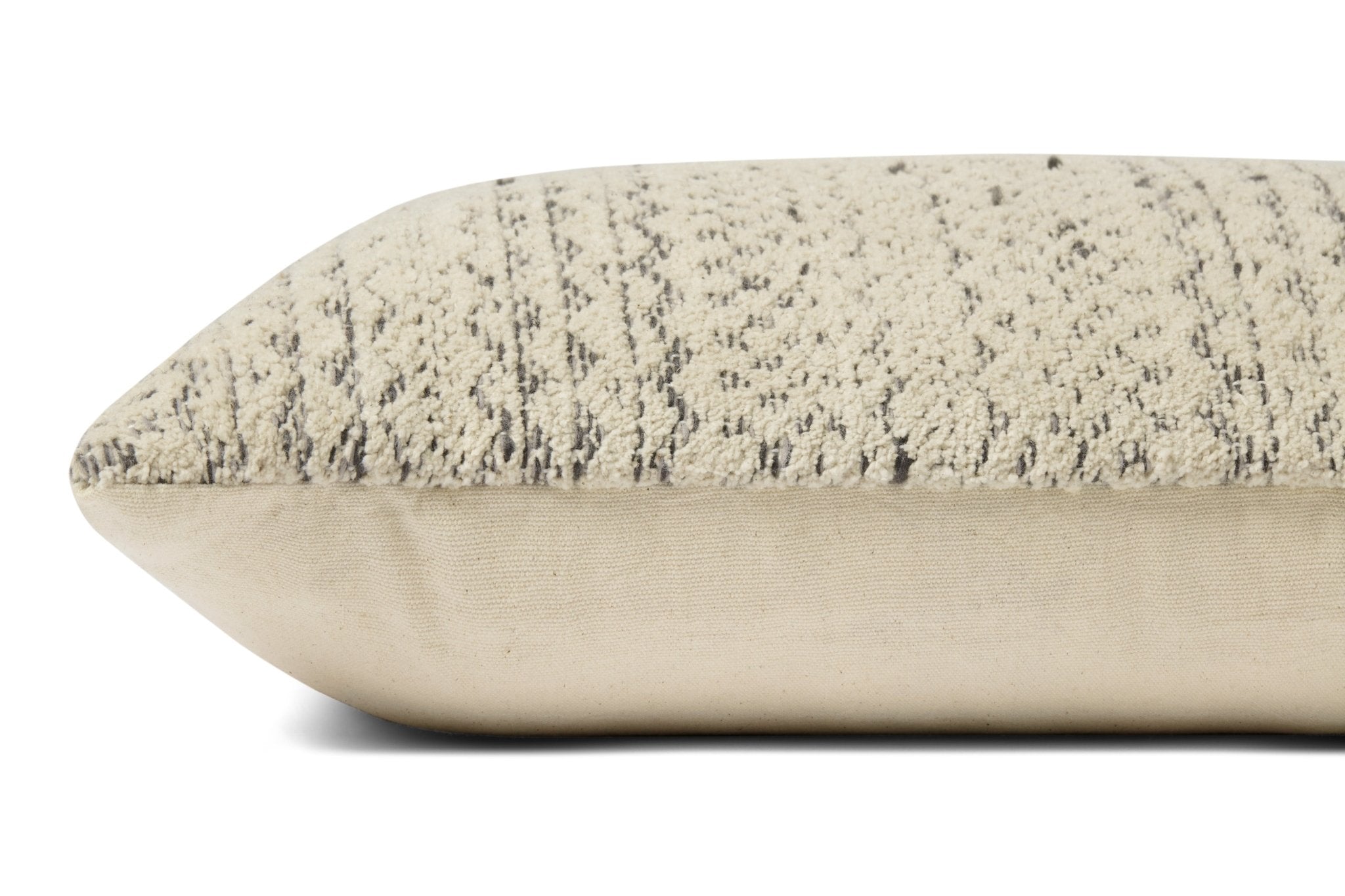 Angela Rose x Loloi Gloaming Charcoal / Ivory 18'' x 18'' Cover w/Down Pillow White Cliff Studio Throw Pillows