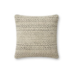 Angela Rose x Loloi Gloaming Charcoal / Ivory 18'' x 18'' Cover w/Down Pillow White Cliff Studio Throw Pillows