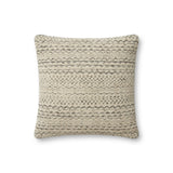 Angela Rose x Loloi Gloaming Charcoal / Ivory 18'' x 18'' Cover w/Down Pillow White Cliff Studio Throw Pillows