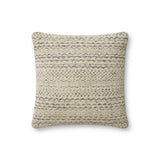 Angela Rose x Loloi Gloaming Charcoal / Ivory 18'' x 18'' Cover w/Poly Pillow White Cliff Studio Patterned Pillows