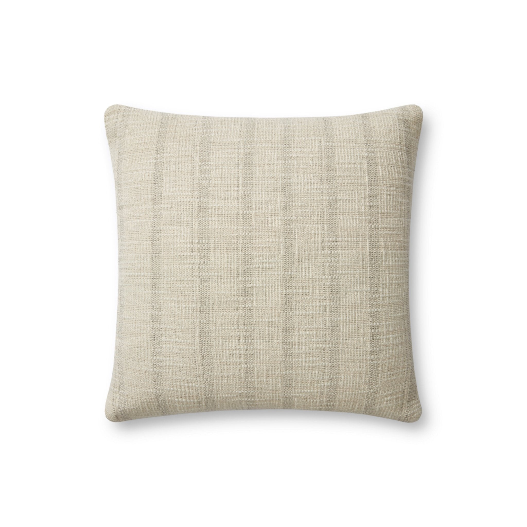 Angela Rose x Loloi Joshua Ivory / Grey 18'' x 18'' Cover w/Poly Pillow White Cliff Studio Patterned Pillows