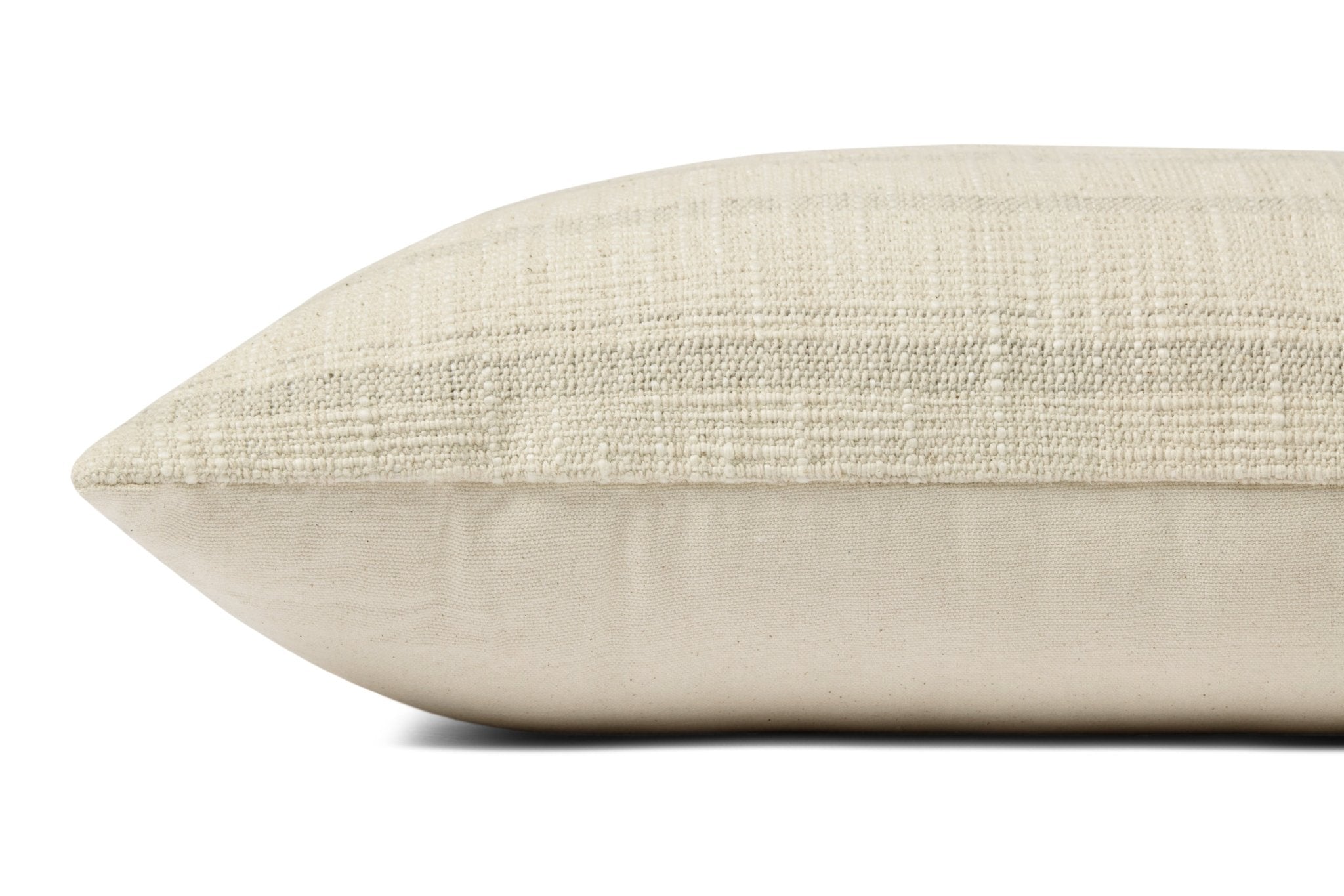 Angela Rose x Loloi Joshua Ivory / Grey 18'' x 18'' Cover w/Poly Pillow White Cliff Studio Patterned Pillows