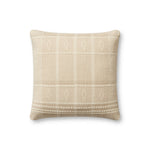 Angela Rose x Loloi Lina Beige / Ivory 18'' x 18'' Cover Only Pillow White Cliff Studio Throw Pillows