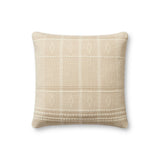 Angela Rose x Loloi Lina Beige / Ivory 18'' x 18'' Cover Only Pillow White Cliff Studio Throw Pillows