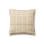 Angela Rose x Loloi Lina Beige / Ivory 18'' x 18'' Cover w/Poly Pillow White Cliff Studio Patterned Pillows