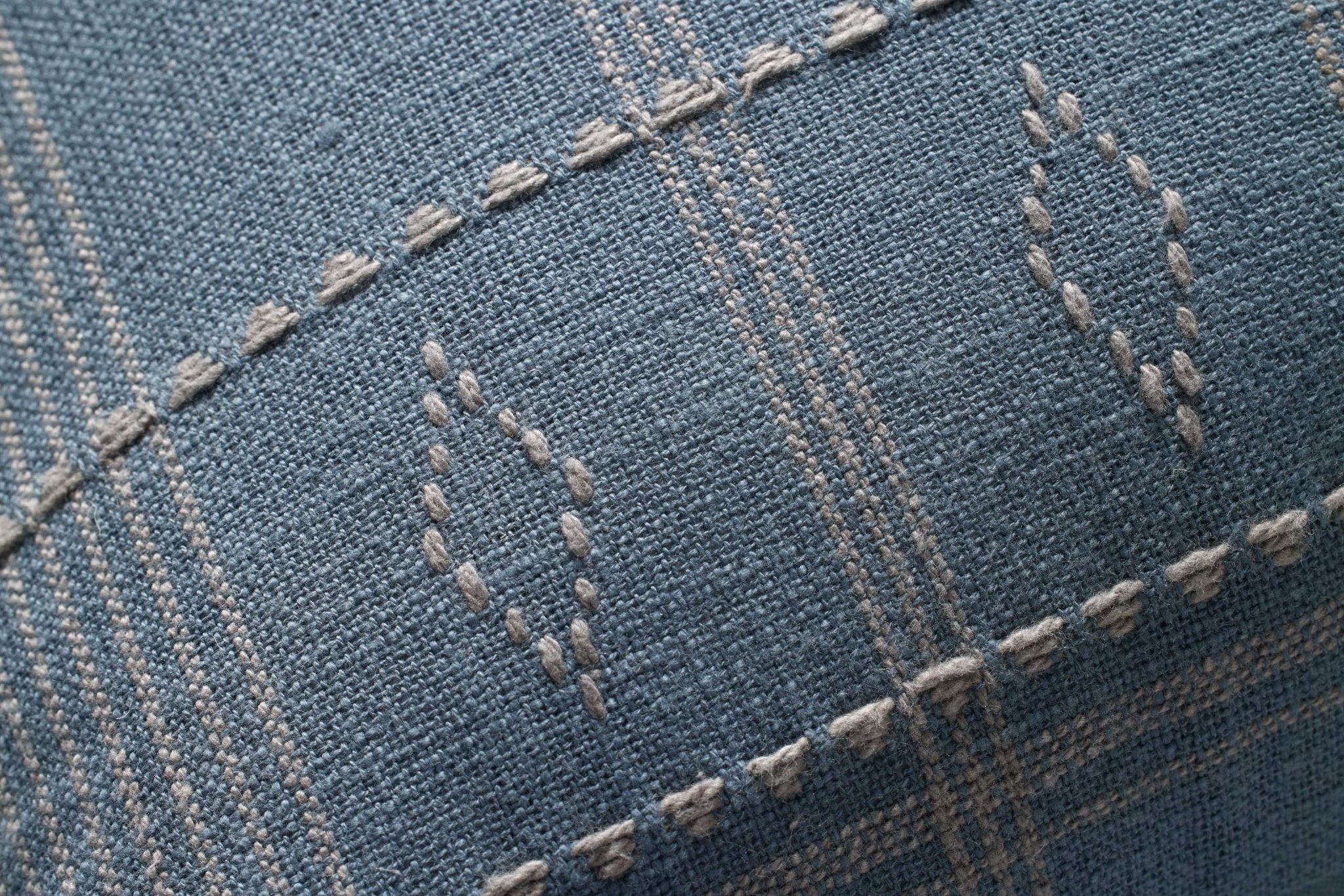 Angela Rose x Loloi Lina Blue / Slate 18'' x 18'' Cover Only Pillow White Cliff Studio Throw Pillows