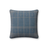 Angela Rose x Loloi Lina Blue / Slate 18'' x 18'' Cover Only Pillow White Cliff Studio Throw Pillows
