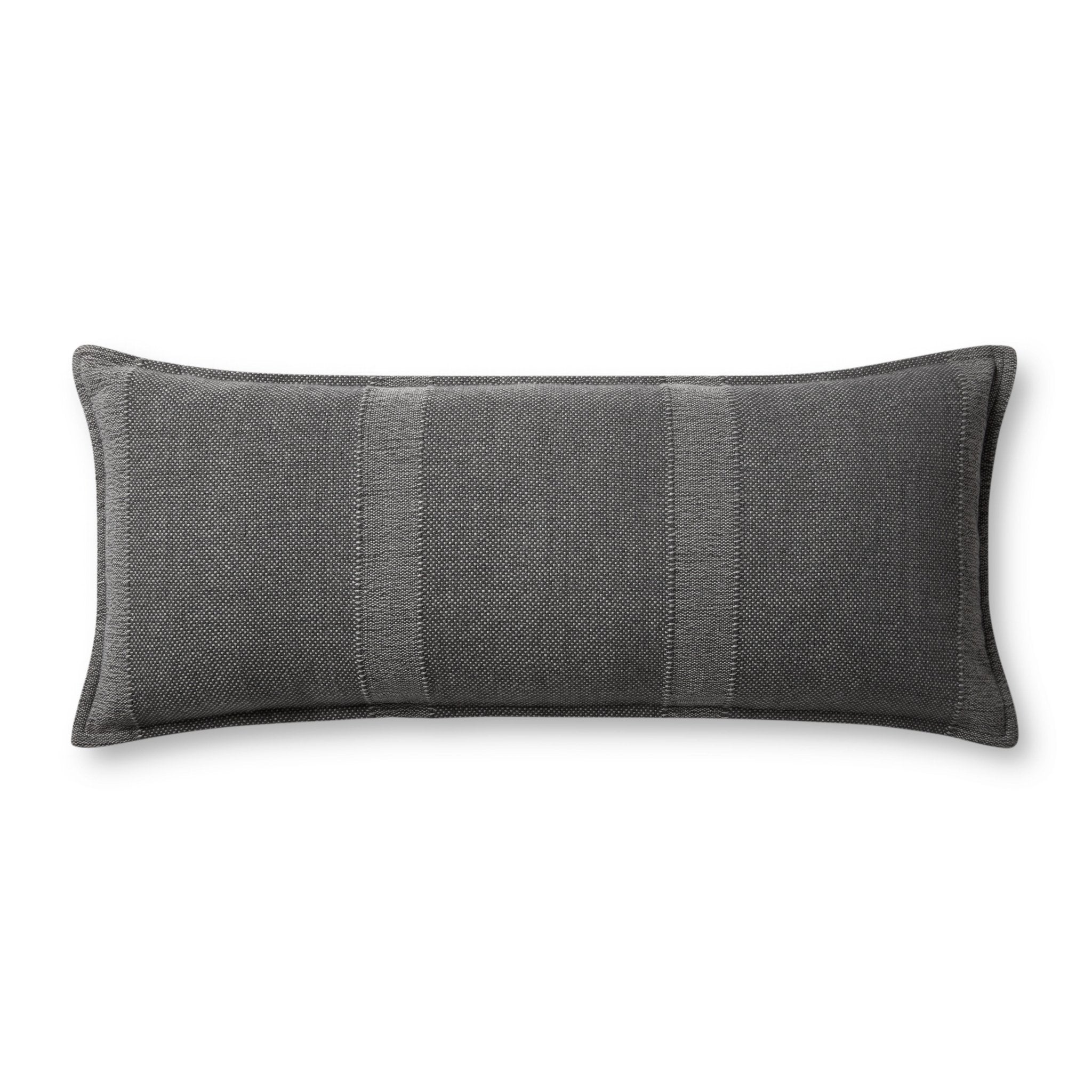Angela Rose x Loloi Nadine PAR0021 Slate 13'' x 35'' Cover Only Pillow White Cliff Studio Throw Pillows