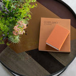 Angle tray - glass - Bronze - round - XL White Cliff Studio Trays