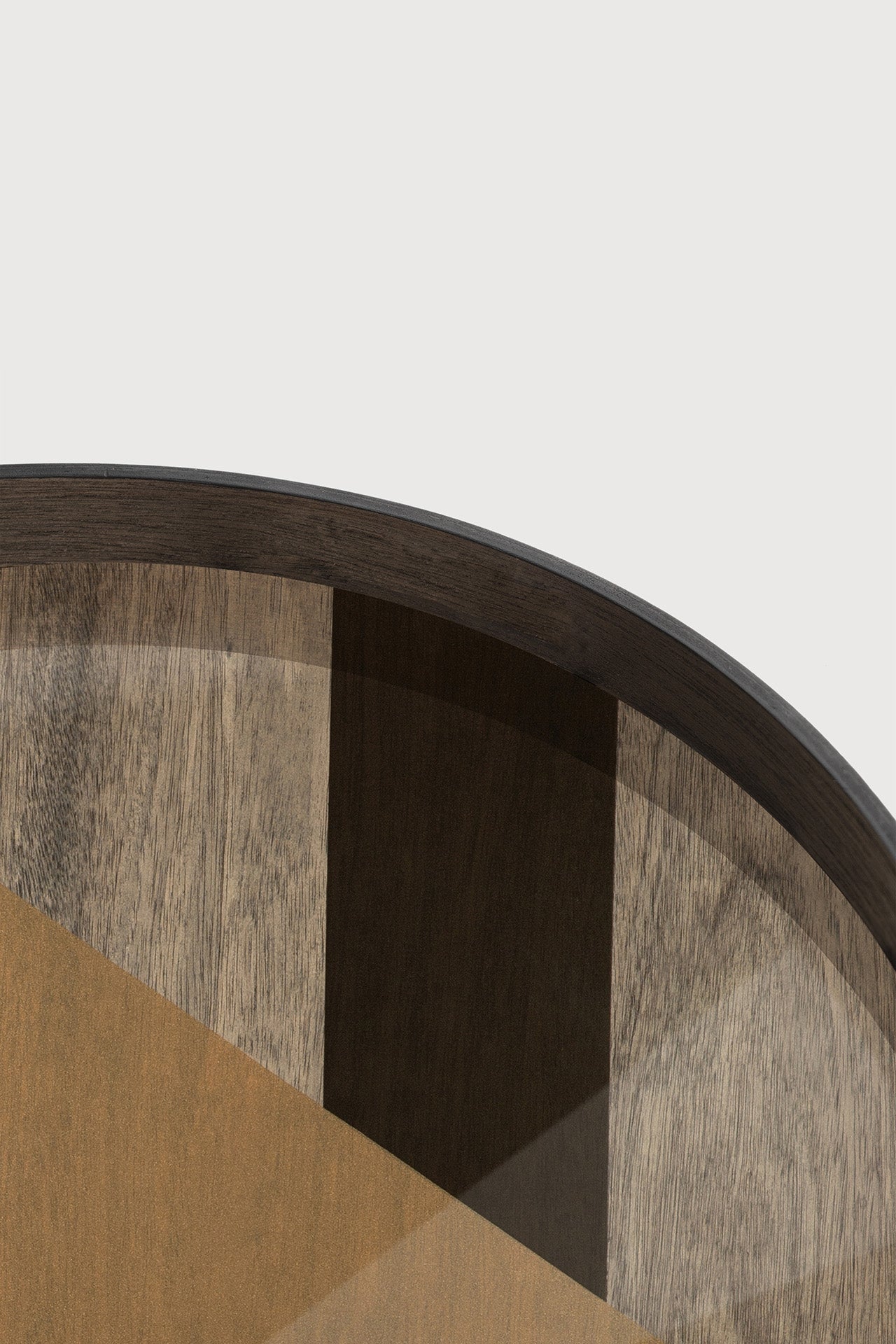 Angle tray - glass - Bronze - round - XL White Cliff Studio Trays