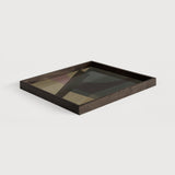 Angle tray - glass - Slate - square - L White Cliff Studio Trays